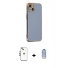 MARSİLYAN™- iPhone 14 Kılıf Yankı Serisi - Siyah Joko Magic 5D Cam + Shine Kamera Lens - GS