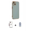 MARSİLYAN™- iPhone 14 Kılıf Yankı Serisi - Siyah Joko Magic 5D Cam + Shine Kamera Lens - KI