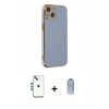 MARSİLYAN™- iPhone 14 Kılıf Yankı Serisi - Siyah Joko Magic 5D Cam + Shine Kamera Lens - MI