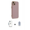 MARSİLYAN™- iPhone 14 Kılıf Yankı Serisi - Siyah Joko Magic 5D Cam + Shine Kamera Lens - MI
