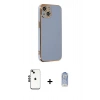 MARSİLYAN™- iPhone 14 Kılıf Yankı Serisi - Siyah Joko Magic 5D Cam + Shine Kamera Lens - SH