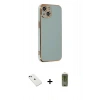 MARSİLYAN™- iPhone 14 Kılıf Yankı Serisi - Siyah Joko Magic 5D Hayalet Cam + Diamond Kamera Lens - YL