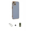 MARSİLYAN™- iPhone 14 Kılıf Yankı Serisi - Siyah Joko Magic 5D Hayalet Cam + Diamond Kamera Lens - YL
