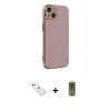 MARSİLYAN™- iPhone 14 Kılıf Yankı Serisi - Siyah Joko Magic 5D Hayalet Cam + Diamond Kamera Lens - YL