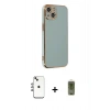 MARSİLYAN™- iPhone 14 Kılıf Yankı Serisi - Siyah Joko Magic 5D Hayalet Cam + Shine Kamera Lens - GI
