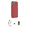 MARSİLYAN™- iPhone 14 Kılıf Yankı Serisi - Siyah Joko Magic 5D Hayalet Cam + Shine Kamera Lens - GI