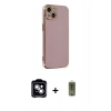 MARSİLYAN™- iPhone 14 Kılıf Yankı Serisi - Siyah Joko Magic 5D Hayalet Cam + PVD Metal Kamera Lens - GS