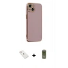 MARSİLYAN™- iPhone 14 Kılıf Yankı Serisi - Siyah Joko Magic 5D Hayalet Cam + Diamond Kamera Lens - KI