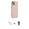MARSİLYAN™- iPhone 14 Kılıf Yankı Serisi - Siyah Joko Magic 5D Hayalet Cam + Diamond Kamera Lens - KI
