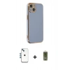 MARSİLYAN™- iPhone 14 Kılıf Yankı Serisi - Siyah Joko Magic 5D Hayalet Cam + Shine Kamera Lens - MI