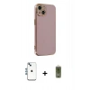 MARSİLYAN™- iPhone 14 Kılıf Yankı Serisi - Siyah Joko Magic 5D Hayalet Cam + Shine Kamera Lens - MI