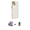 MARSİLYAN™- iPhone 14 Kılıf Yankı Serisi - Siyah Joko Magic 5D Hayalet Cam + Raze Metal Kamera Lens - MR