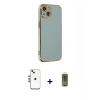 MARSİLYAN™- iPhone 14 Kılıf Yankı Serisi - Siyah Joko Magic 5D Hayalet Cam + Shine Kamera Lens - GS