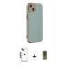 MARSİLYAN™- iPhone 14 Kılıf Yankı Serisi - Siyah Joko Magic 5D Hayalet Cam + Shine Kamera Lens - KI