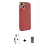 MARSİLYAN™- iPhone 14 Kılıf Yankı Serisi - Siyah Joko Magic 5D Hayalet Cam + Shine Kamera Lens - KI