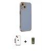 MARSİLYAN™- iPhone 14 Kılıf Yankı Serisi - Siyah Joko Magic 5D Hayalet Cam + Shine Kamera Lens - KI
