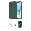 MARSİLYAN™- iPhone 14 Kılıf Yankı Yansıma Özel Seri - Şeffaf 360 Full Body Arka Koruyucu + Diamond Kamera Lens - KI