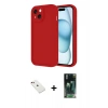 MARSİLYAN™- iPhone 14 Kılıf Yankı Yansıma Özel Seri - Şeffaf 360 Full Body Arka Koruyucu + Diamond Kamera Lens - KI