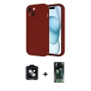 MARSİLYAN™- iPhone 14 Kılıf Yankı Yansıma Özel Seri - Şeffaf 360 Full Body Arka Koruyucu + PVD Metal Kamera Lens - MI