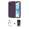MARSİLYAN™- iPhone 14 Kılıf Yankı Yansıma Özel Seri - Şeffaf 360 Full Body Arka Koruyucu + Shine Kamera Lens - GI