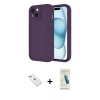 MARSİLYAN™- iPhone 14 Kılıf Yankı Yansıma Özel Seri - Şeffaf Pasifik Cam Ekran Koruyucu + Diamond Kamera Lens - PE