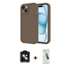 MARSİLYAN™- iPhone 14 Kılıf Yankı Yansıma Özel Seri - Şeffaf Pasifik Cam Ekran Koruyucu + PVD Metal Kamera Lens - MI