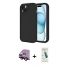 MARSİLYAN™- iPhone 14 Kılıf Yankı Yansıma Özel Seri - Şeffaf Pasifik Cam Ekran Koruyucu + Raze Metal Kamera Lens - SH
