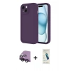 MARSİLYAN™- iPhone 14 Kılıf Yankı Yansıma Özel Seri - Şeffaf Pasifik Cam Ekran Koruyucu + Raze Metal Kamera Lens - SH