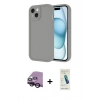 MARSİLYAN™- iPhone 14 Kılıf Yankı Yansıma Özel Seri - Şeffaf Pasifik Cam Ekran Koruyucu + Raze Metal Kamera Lens - SH