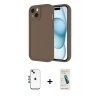 MARSİLYAN™- iPhone 14 Kılıf Yankı Yansıma Özel Seri - Şeffaf Pasifik Cam Ekran Koruyucu + Shine Kamera Lens - MI