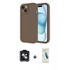 MARSİLYAN™- iPhone 14 Kılıf Yankı Yansıma Özel Seri - Şeffaf Pasifik Cam Ekran Koruyucu + PVD Metal Kamera Lens - YL
