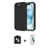 MARSİLYAN™- iPhone 14 Kılıf Yankı Yansıma Özel Seri - Şeffaf Pasifik Cam Ekran Koruyucu + PVD Metal Kamera Lens - YL