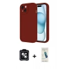 MARSİLYAN™- iPhone 14 Kılıf Yankı Yansıma Özel Seri - Şeffaf Pasifik Cam Ekran Koruyucu + PVD Metal Kamera Lens - YL