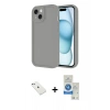 MARSİLYAN™- iPhone 14 Kılıf Yankı Yansıma Özel Seri - Şeffaf Royal Nano Ekran Koruyucu + Diamond Kamera Lens - SABE