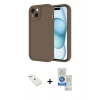 MARSİLYAN™- iPhone 14 Kılıf Yankı Yansıma Özel Seri - Şeffaf Royal Nano Ekran Koruyucu + Diamond Kamera Lens - SABE
