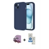 MARSİLYAN™- iPhone 14 Kılıf Yankı Yansıma Özel Seri - Şeffaf Royal Nano Ekran Koruyucu + Raze Metal Kamera Lens - KI