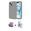 MARSİLYAN™- iPhone 14 Kılıf Yankı Yansıma Özel Seri - Şeffaf Royal Nano Ekran Koruyucu + Raze Metal Kamera Lens - KI