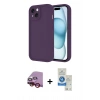 MARSİLYAN™- iPhone 14 Kılıf Yankı Yansıma Özel Seri - Şeffaf Royal Nano Ekran Koruyucu + Raze Metal Kamera Lens - KI