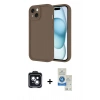 MARSİLYAN™- iPhone 14 Kılıf Yankı Yansıma Özel Seri - Şeffaf Royal Nano Ekran Koruyucu + PVD Metal Kamera Lens - SH