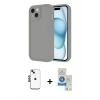 MARSİLYAN™- iPhone 14 Kılıf Yankı Yansıma Özel Seri - Şeffaf Royal Nano Ekran Koruyucu + Shine Kamera Lens - SH