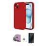MARSİLYAN™- iPhone 14 Kılıf Yankı Yansıma Özel Seri - Siyah 3D Antistatik Hayalet Cam Ekran Koruyucu + Raze Metal Kamera Lens - MR