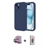 MARSİLYAN™- iPhone 14 Kılıf Yankı Yansıma Özel Seri - Siyah Bilvis 3D Cam Ekran Koruyucu + Raze Metal Kamera Lens - MR