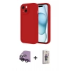 MARSİLYAN™- iPhone 14 Kılıf Yankı Yansıma Özel Seri - Siyah Bilvis 3D Cam Ekran Koruyucu + Raze Metal Kamera Lens - SH
