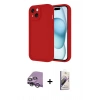 MARSİLYAN™- iPhone 14 Kılıf Yankı Yansıma Özel Seri - Siyah Bilvis 3D Mat Cam Ekran Koruyucu + Raze Metal Kamera Lens - GS