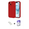 MARSİLYAN™- iPhone 14 Kılıf Yankı Yansıma Özel Seri - Siyah Bilvis 5in1 3D Magic Cam Ekran Koruyucu + Diamond Kamera Lens - PE