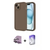 MARSİLYAN™- iPhone 14 Kılıf Yankı Yansıma Özel Seri - Siyah Bilvis 5in1 3D Magic Cam Ekran Koruyucu + Raze Metal Kamera Lens - MR