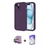 MARSİLYAN™- iPhone 14 Kılıf Yankı Yansıma Özel Seri - Siyah Bilvis 5in1 3D Magic Cam Ekran Koruyucu + Raze Metal Kamera Lens - MR