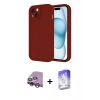 MARSİLYAN™- iPhone 14 Kılıf Yankı Yansıma Özel Seri - Siyah Bilvis 5in1 3D Magic Cam Ekran Koruyucu + Raze Metal Kamera Lens - MR
