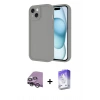 MARSİLYAN™- iPhone 14 Kılıf Yankı Yansıma Özel Seri - Siyah Bilvis 5in1 3D Magic Cam Ekran Koruyucu + Raze Metal Kamera Lens - GS