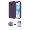 MARSİLYAN™- iPhone 14 Kılıf Yankı Yansıma Özel Seri - Siyah Bilvis 5in1 3D Magic Cam Ekran Koruyucu + Raze Metal Kamera Lens - SH